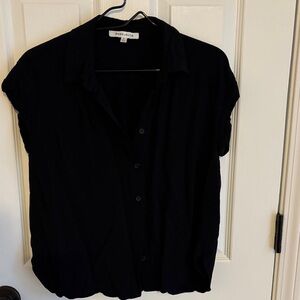 Rose & Olive Classic Black Button Down Shirt